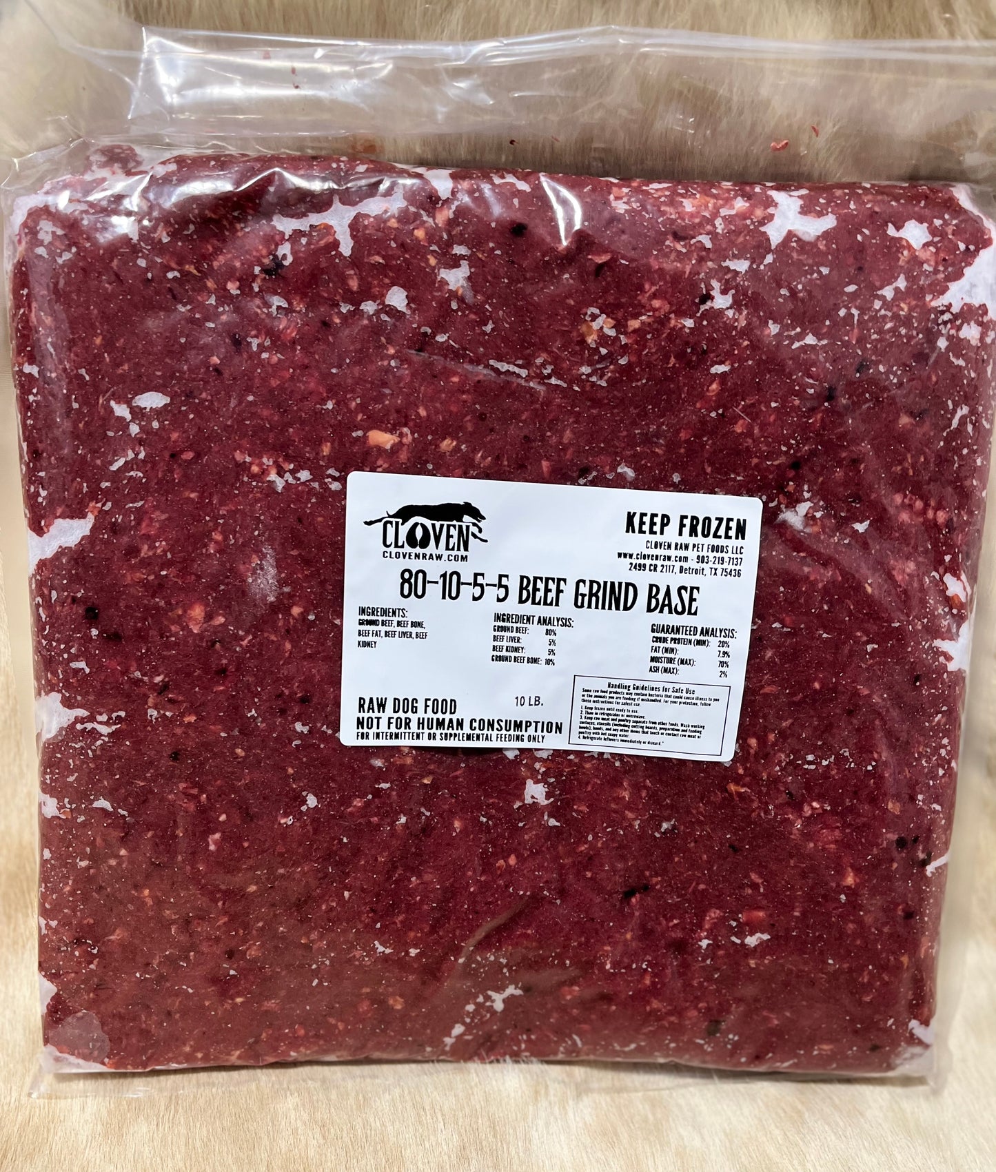 10 lb Vacuumed sealed package of Base Grind