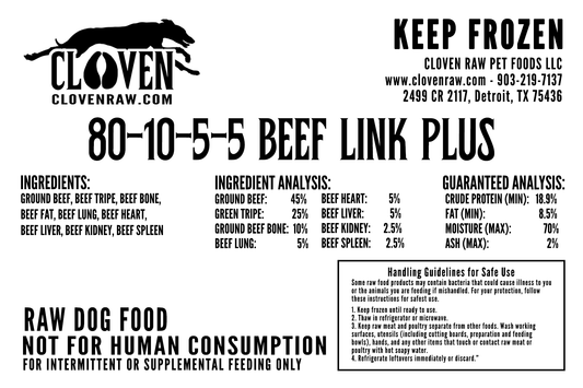 80/10/5/5 Beef Links – Plus