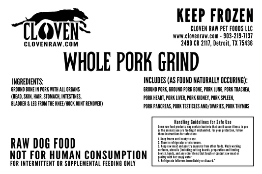 Whole Pork Grind