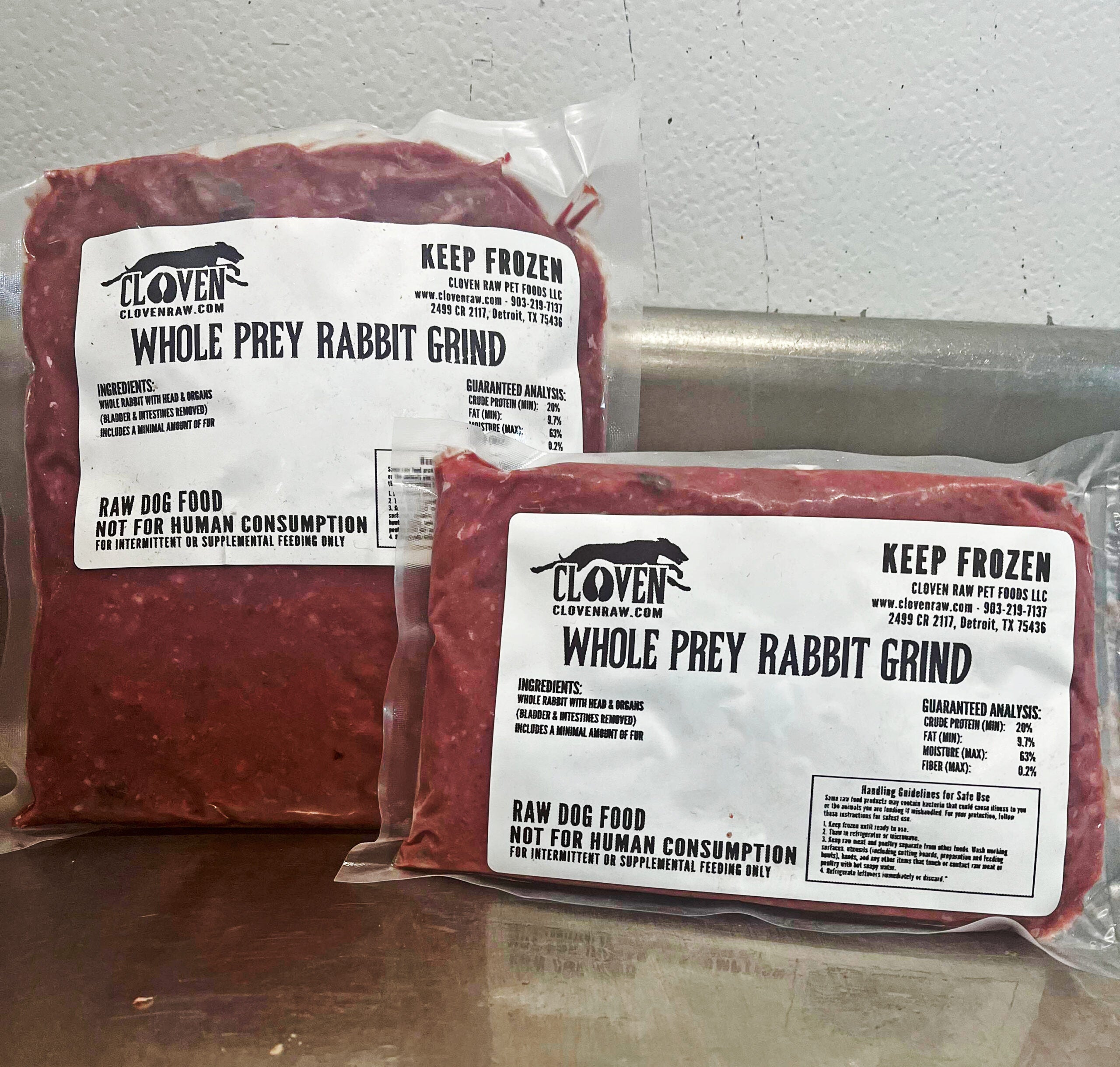 Whole Processed Rabbit Whole Prey Rabbit Grind | Cloven Raw Pet Food